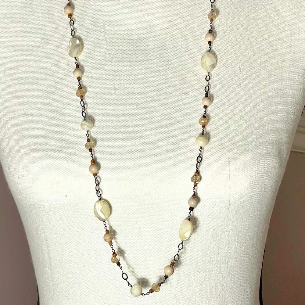 Silpada Sterling Faceted Mother of Pearl Necklace